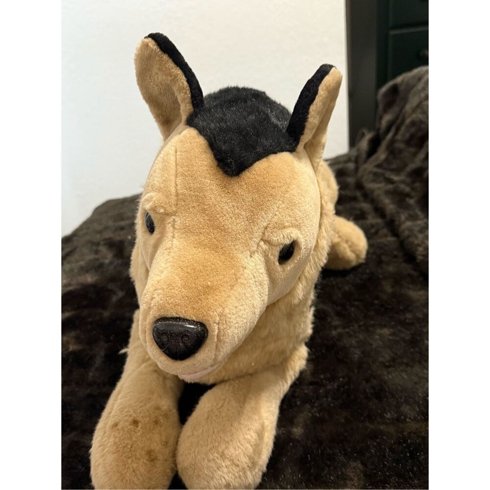 Walmart Realistic German Shepard‎ Dog Sitting 36" jumbo  Stuffed Animal Plush